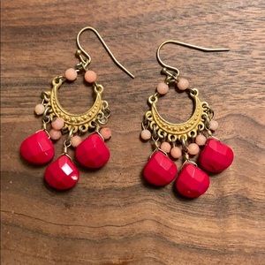 Drop earrings boho style